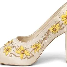 The Sunlit Bloom Hand Embellished Luxury Heel-image-8
