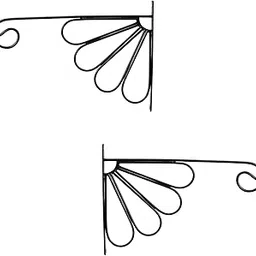 Indian Home Crafts Flower Hanging Wall Brackets Pack of 2 | Strong Iron Hooks for Plant Pots, Hanging Baskets, Indoor Outdoor Garden Planters & Home Décor (Design 1, Pack of 2)-image-58