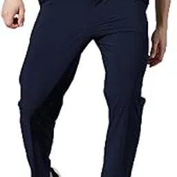 blue tyga Ultimate Office Joggers for Men | Comfortable Tailored Fit Trousers for Office or Casual Wear | Wrinkle Resistant & Quick Dry-picture-24