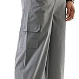 snitch Men Cargo Pants | Relaxed Fit Wide-Leg Utility Wear | 100% Polyester with Herringbone Texture & Multiple Utility Pockets | Durable Design for Casual & Everyday Wear-picture-13