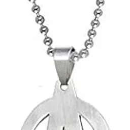 m men style Valentine Gift A INITIAL LETTER ALPHABET Silver Stainless Steel Pendant Necklace Chain For Men And women-picture-48