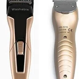Men's Professional KM-5015 Rechargeable Beard Mustache Trimmer High Power Hair Clipper Electric Razor Cutter Hair Cutting Tool 2500 mAH Battery, Gold-image-50