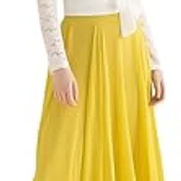 radhika n dhaanya creation Women's Full Length Georgette Long Skirt- Lehenga with 8 Meters Maxi Flare-picture-48