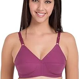 souminie Women's Cotton Non-Padded Wire Free Casual Minimiser Full Coverage Bra-picture-11