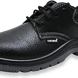 contablue Black Leather Safety Shoes for Men |Leather Shoes |Formal Look | Heavy Duty Work | Safety Shoe with Slip Resistant Outsole Steel Toe| Protection Shoes For Men | Light Weight Shoes for Office|Meetings|Daily|Comfort|Fashion|Stylish|Parties|Outdoor|Occasions-picture-26