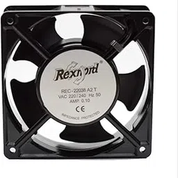 230V AXIAL FAN REXNORD120 X120X38mm (22038 A2 T) Square Aluminium Die Cast Exhaust Fan Black (4 X 4 Inches)-picture-22