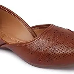 sneakersvilla Soft Leather Ethnic Jutti Casual Flats Stylish Mojaries Ethnic Square Toe for Girls & Women-picture-35