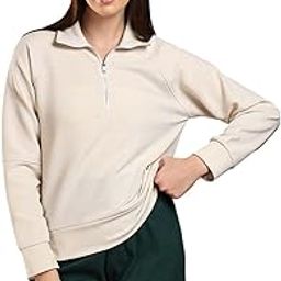 kotty Women's Solid Bright Grey Stylish Sweatshirt-picture-25