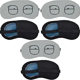 Samtrish Cotton Sleep Eye Mask for Side Sleepers Men & Women | Zero Pressure Eye Cover | Light Blocking Patented Night Blindfold | Soft Travel Eye Shade with Free Ear Plugs (Silver) | Pack of 3-image-74
