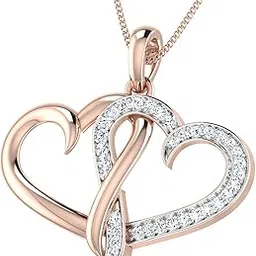 dishis 18KT Rose Gold and Diamond Pendant for women-picture-18
