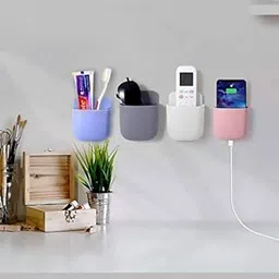 REETIK FASHION HUB 4 Pcs Remote Holder Universal Remote Holders Wall Mounted Remote Control Box TV controller holder Air conditioning Phone Storage Box (MULTI COLOUR)-picture-22