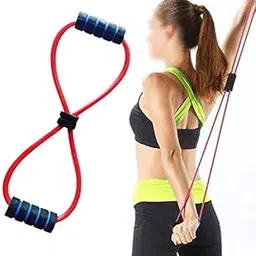 Lipzie 8 Shape Exercise Resistance Band – Versatile Fitness Equipment for Pilates, Yoga, Gym Workouts, Muscle Training, Toning, Pull Rope & Chest Expander Tubing-image-59