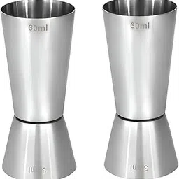 Birdbrid Premium Cocktail Jigger 30ml/60ml Japanese Style Stainless Steel Bar Tool, Double Peg Measurer for Alcohol, Whiskey, Wine, and Kitchen Mixology, Pack of 2-picture-25