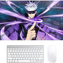 Kuavi Long Anime Mouse Pad (11 x 23 inch) Computer Anime Printed Big Mousepad with Anti-Slip Rubber Base & Smooth Mouse Control for Laptop, MacBook Pro, Gaming(Jujutsu Kaisen)(Design-2) image 1