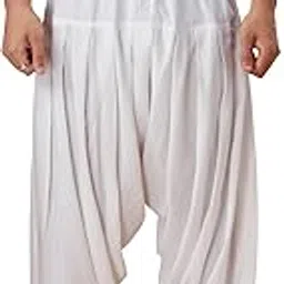 ekatva ethnic Men Off White Rayon Patiyala Plain Bottom-picture-31