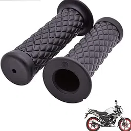 GadiBike Bike Universal Handle Bar Grip/Hnadle Grip/Handlegrip Pack of 2 Black Compatible with RE Meteor 650-picture-30