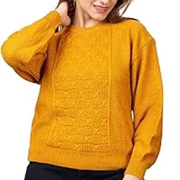 wear lusso Women Round Neck Solid Full Sleeve Woolen Winter Pullover Sweater-picture-16