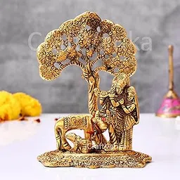 CraftVatika Radha Krishna Gift with Cow Calf Statue Murti Idol for Home Decoration, Gift Items for Anniversary,Wedding,House Warming,Return Gift-image-44
