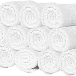 Kuber Industries Cotton 400 GSM Face Towel Set (White, 14x21 Inch, CTKTC8616), 12 Pieces-picture-33