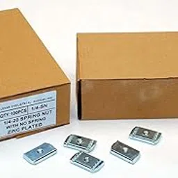 (100) Strut Channel Nuts 1/4-20 No Spring Zinc Plated Unistrut Nut-image-76