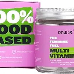RawRX Vegan Multivitamin for Women with Omega 3, B-Complex, Vitamin D3, Magnesium, made with Fruits & Vegetables for Higher Absorption, Improves Energy, Immunity and Sleep, 30 Tablets (1 Month Supply)-image-24