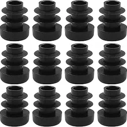 Bonsicoky 12 Pack 1/2 Inch (12mm) Round Plastic Hole Plugs, Black Pipe Tubing End Cap for Round Metal Tube-image-67