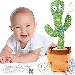Zest 4 Toyz Dancing Cactus Toy for Kids Rechargeable Talking Cactus Toys Can Sing Wriggle & Singing Recording Repeat What You Say Funny Education Toy for Children-picture-30