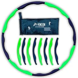 Vinson Hula Hoop Ring of 36" Diameter for Adults & Professional Kids, Heavy Weighted Inter-Lockable pcs with Carry Bag for Exercise & Fitness, Detachable, Weight - 400 GMS-image-33