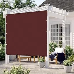 GREEN DECOR HDPE Sun Shade Sail Cloth Canopy Cover with Grommets & 85-90% Sun & UV Protection Used for Patio,Garden,Porch,Balcony,Outdoor Area (Burgundy Color, 14 X 5 Feet)(Pack of 1 Piece)-picture-11