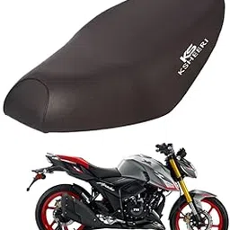 KSHEERI Apache RTR 160 4V Bike Seat Cover Protect from Rust and Dust, PU Leather Waterproof Durable Seat Cover (Black)-picture-11