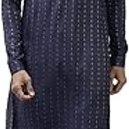 see designs Blue Regular Fit Self Pattern Kurta-picture-30