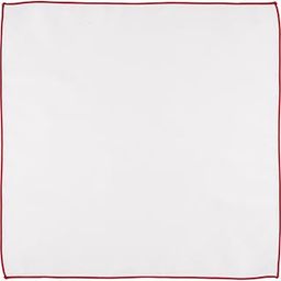 the tie hub Fountain Solid White with Red Border Pocket Square For Men-picture-18