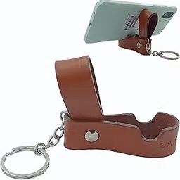 CACHER Adjustable Leather Mobile Stand for Hands-Free Viewing-Ideal for iPhone & Android (Tan)-picture-32