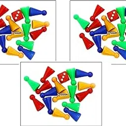 Pack of 3 Ludo DICE and Token Set/Ludo GOTI Standard Size (Multicolor) for Ludo Snake and Ladder Or Board Game Party & Fun Game Board Game Accessories ||PS2688-image-39