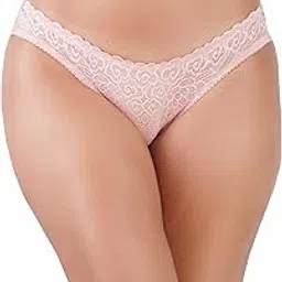 hawkesburry Women's Medium Coverage Soft Touch Microfiber Nylon Elastane Stretch Mid Waist Lace Styled Bikini.-picture-35