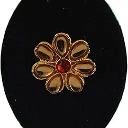 vidhya kangan Handmade Fancy Stone stud Work Saree pin Brooch for Women Jewellery Latest Stylish Crystal Unisex Floral Shape Brooch for Women/Girls (sku-bro2734)-picture-34