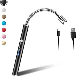 Generic Multicolor Electric Lighter || Rechargeable Arc Lighter || Windproof USB Lighter || 360° Flexible Neck-picture-14