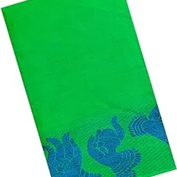 Saradhi Fashon's Bharatanatyam And Kuchipudi Dance Practice Saree(Parrot Green with R Blue Mudra or Hastha)-image-57