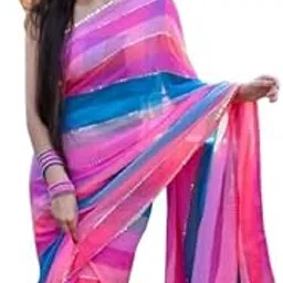 Qyra Digital Printed Georgette attractive Saree (Ready To Wear) Saptrangi-picture-44