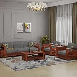 WOODNETIC Wooden Solid Sheesham Wood 5 Seater Sofa Set for Living Room (3+1+1, Honey Finish)-picture-12