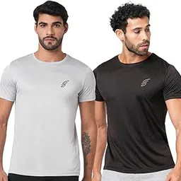 SWEATHEADS Round Neck Moisture Absorbing Performance Half Sleeve Slim Fit T-shirt for Men | Quick Dry Technology | Light weight & Breathable Fabric | Ideal for Indoor & Outdoor Physical Activity-picture-24