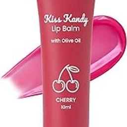 Swiss Beauty Kiss Kandy Lip Balm with Olive Oil | Moisturising | Non-Sticky | Soft & Smooth Lips | Shade - Cherry, 10ml-picture-35