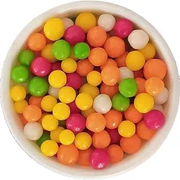 Veganic Fruit Balls Candy | Multicolor Khatti Mithi Digestive Goli - 400GM | Sugar Pearls | Mini Ball Fruit Flavor Candy Mukhwas-picture-23