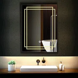 ALFA Design LED Light Mirror for Bathroom 3 Color Modes 24"x18" Mirror with Lights Round Silver Decorative Mirrors for Wall (Slong)-image-61