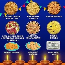 Neelam Foodland Diwali Sweets and Snacks Food Gift Box Hamper - 1700 Grams-image-9