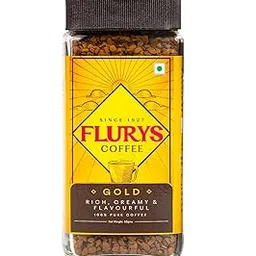 Flurys Gold Coffee Instant Premium Freeze- Dried 100% Coffee, 50 grams | Rich, Creamy and Flavourful-picture-47