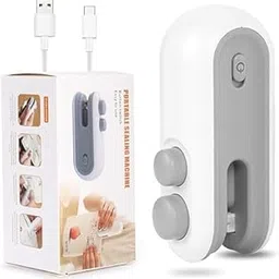 BSTNK Portable Mini Heat Sealing Machine, 2-in-1 USB Rechargeable, Magnetic Sealer and Cutter for Food Storage Bags, White-picture-44