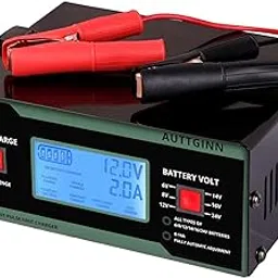 AUTTGINN AUTTGINN 8 Volt Battery Charger 0-10A Smart Adjustable Golf Cart Battery Charger and Maintainer with Cable Clamps and Handle,Smart Trickle Charger for Automotive,RV,Golf cart,6/8/12/16/24V-picture-52