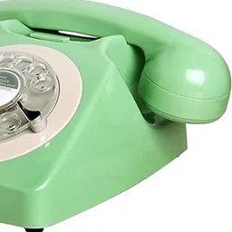 MERISHOPP Retro Landline Phone 1960'Style Decorative Vintage Rotary Dial Telephone Green Consumer Electronics | Home Telephones & Accessories | Corded Telephones-image-5