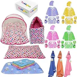 Toddylon Baby Items Gift Combo for Baby Boys & Baby Girls (Multicolor, 0-6 Months) Pink image 1